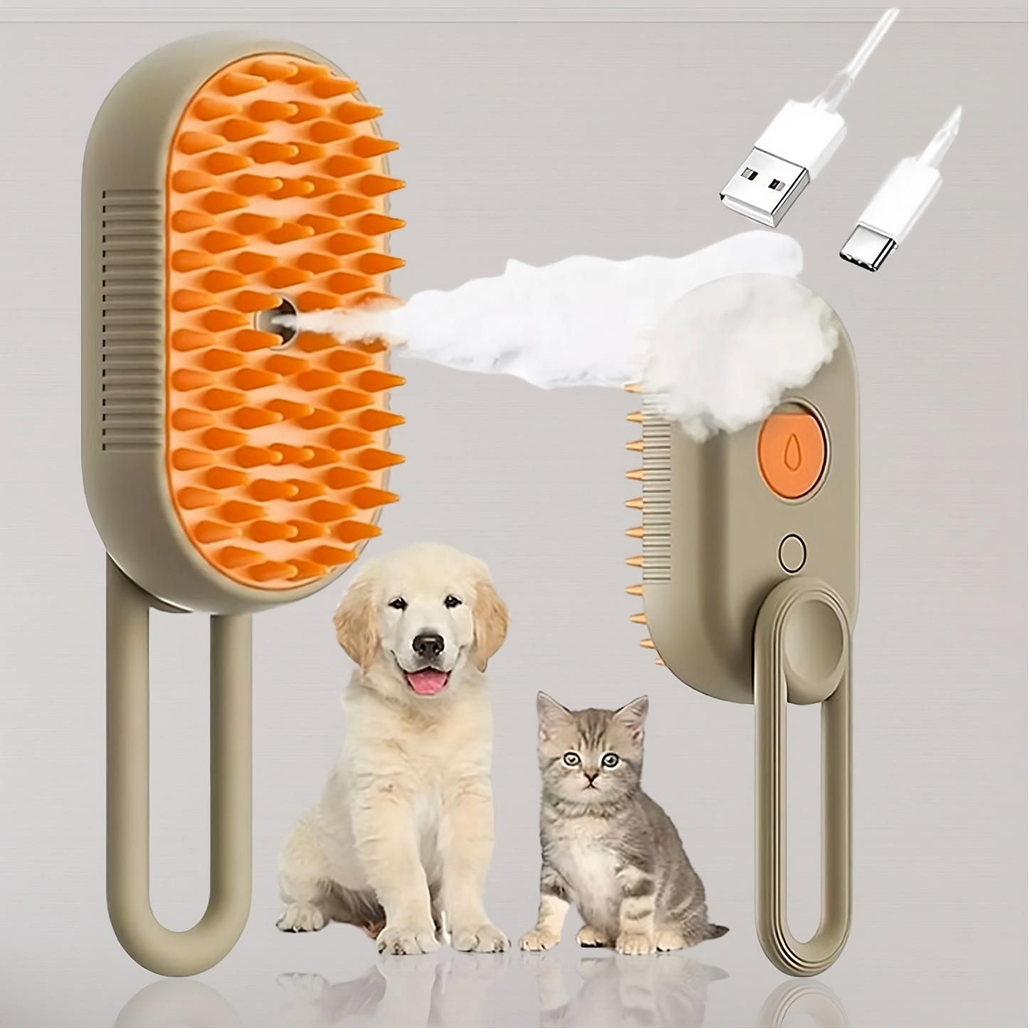 🐾Cepillo de Vapor para Mascotas Expandible 3 en 1🐾