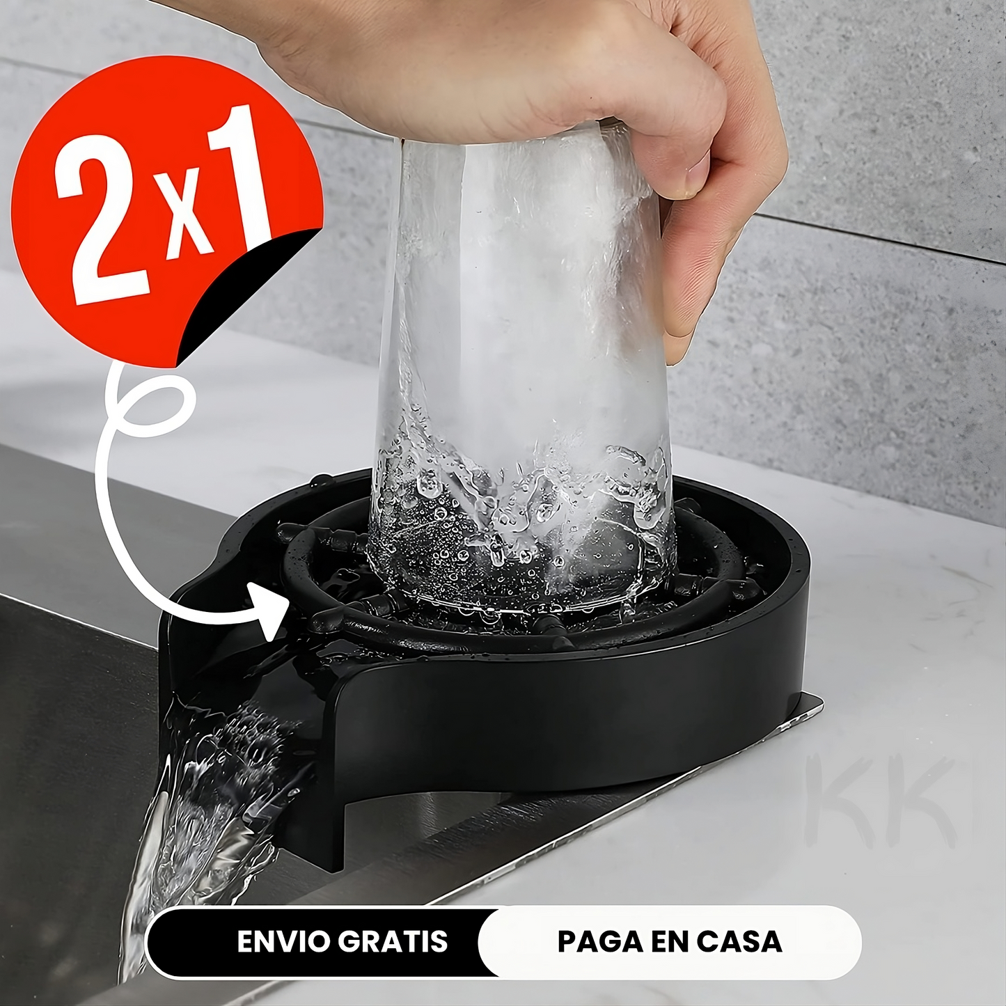 Limpiador de Vasos Automático 2X1