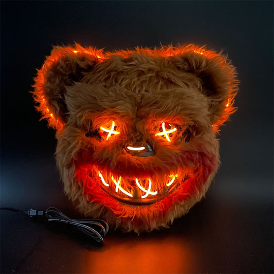 🎃Máscara de Oso con Luz Led🕸